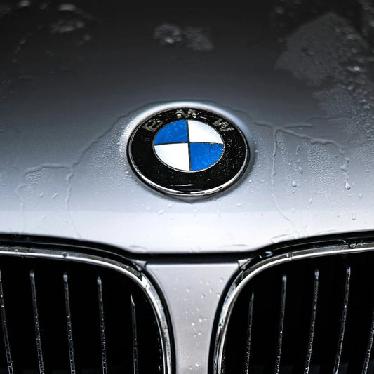 2 ADESIVI STICKERS LOGO BMW  POSTERIORE ANTERIORE FREGIO NO 3D
