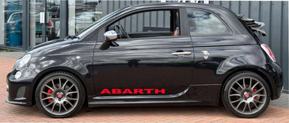 2 Grafiche Adesive Sotto porta laterali Auto compatibili con Fiat 500 ABARTH