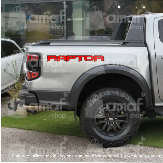 2 Adesivi RAPTOR FORD RANGER fuoristrada Jeep Off Road