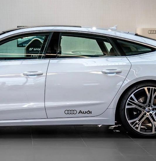 Adesivi Stickers AUDI FIANCATA laterale gonna A1 A3 A4 A5 A6 Q2 Q3 Q5 Q7 SLINE