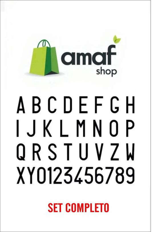 LETTERE E NUMERI ADESIVI PER TARGA AUTO ANTERIORE SET COMPLETO.!