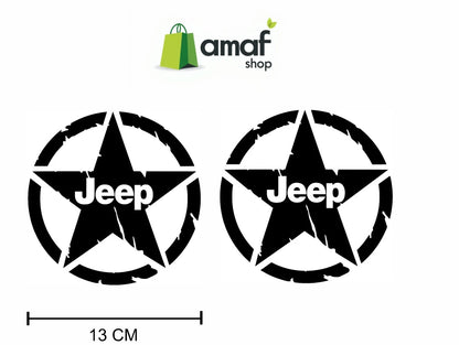 Stella Militare ADESIVO con scritta JEEP In Vinile Pretagliato RENEGADE AUTO