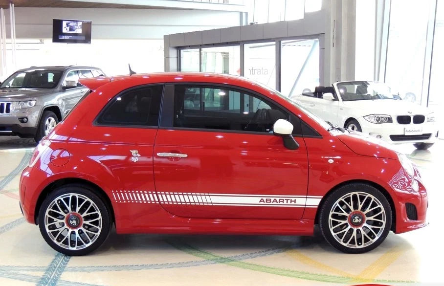 Adesivi Abarth Fasce Laterali Fiat Grande Punto E 500 Grafiche Sotto Porta
