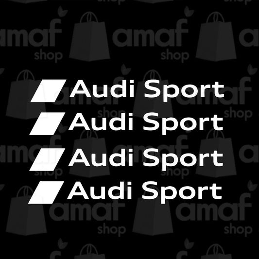 N4 Adesivi Audi Sport BIANCHI Cerchi a1 a3 a4 a5 a6 a7 tt q3 q5 S3 S-line q7