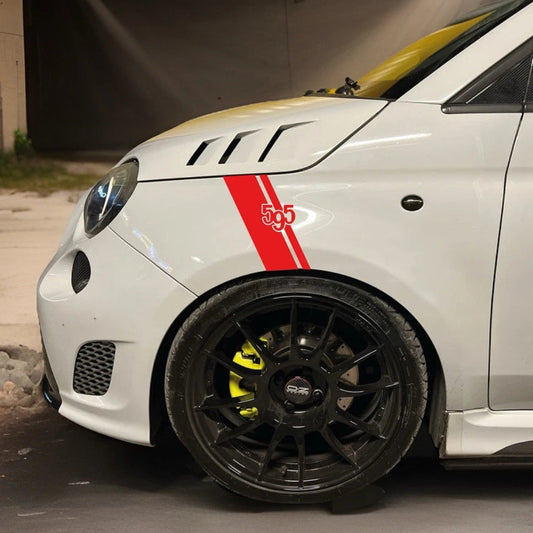 Adesivo 500 LOGO Abarth 595 cofano fiancata fasce Scorpione Vari Colori