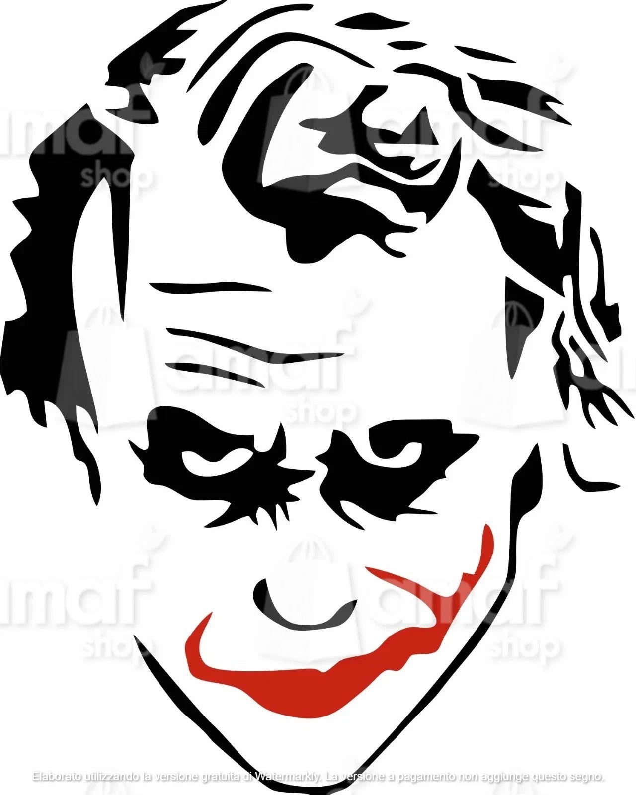 joker adesivo faccia pre spaziato sticker decal