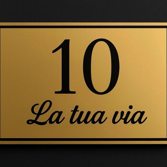 Targhetta Numero Civico Esterno 10x15 In Alluminio Personalizzabile Spessore 3mm