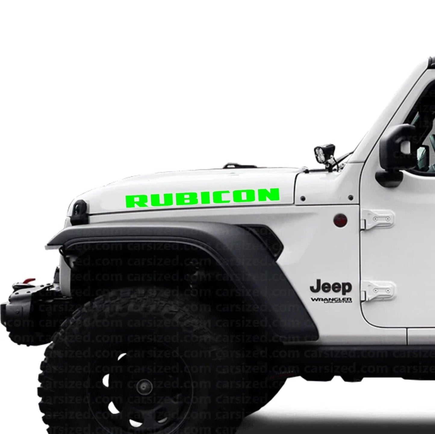 2 Adesivi Stickers cofano Fuoristrada  Jeep Rubicon 4X4 Off Road Jeep