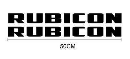 2 Adesivi Stickers cofano Fuoristrada  Jeep Rubicon 4X4 Off Road Jeep