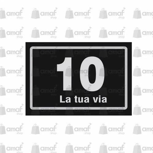 Targhetta Numero Civico Esterno 10x15 In Alluminio Personalizzabile Spessore 3mm