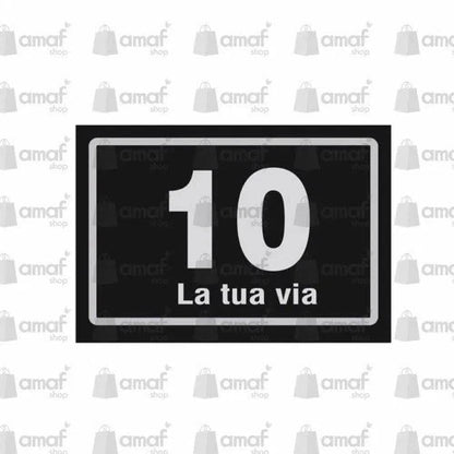 Targhetta Numero Civico Esterno 10x15 In Alluminio Personalizzabile Spessore 3mm