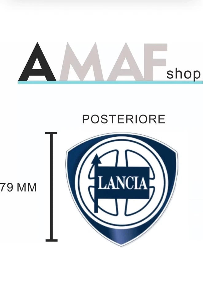 logo Lancia Ypsilon e Musa (2001/2007) coppia adesivi posteriore e anteriore