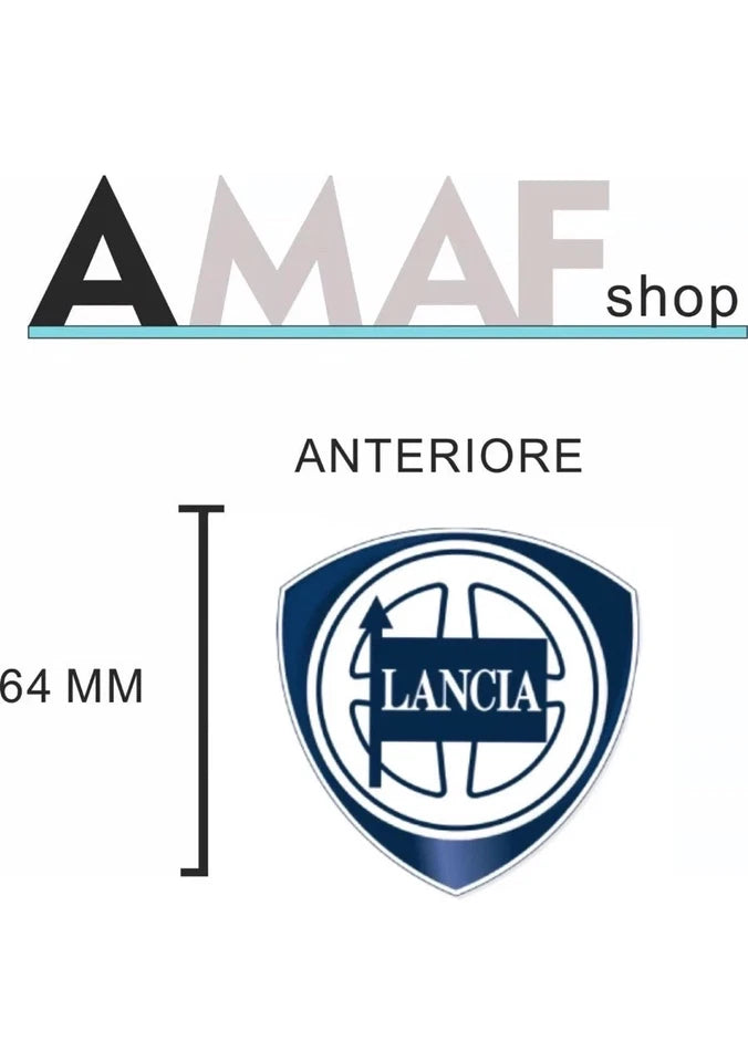 logo Lancia Ypsilon e Musa (2001/2007) coppia adesivi posteriore e anteriore