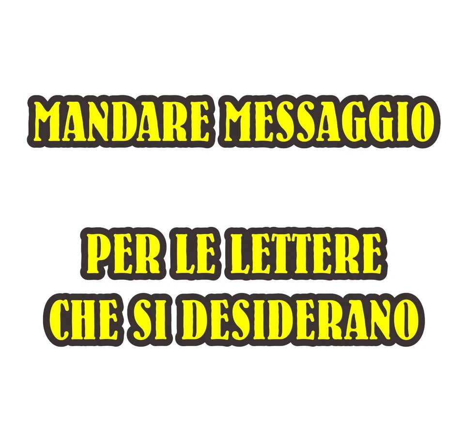 KIT LETTERE E NUMERI ADESIVI PER TARGA RIPETITRICE RIMORCHI E CARRELLI APPENDICE
