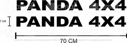 Coppia adesivi FIAT PANDA 4X4 Off Road Fuoristrada