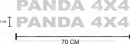 Coppia adesivi FIAT PANDA 4X4 Off Road Fuoristrada
