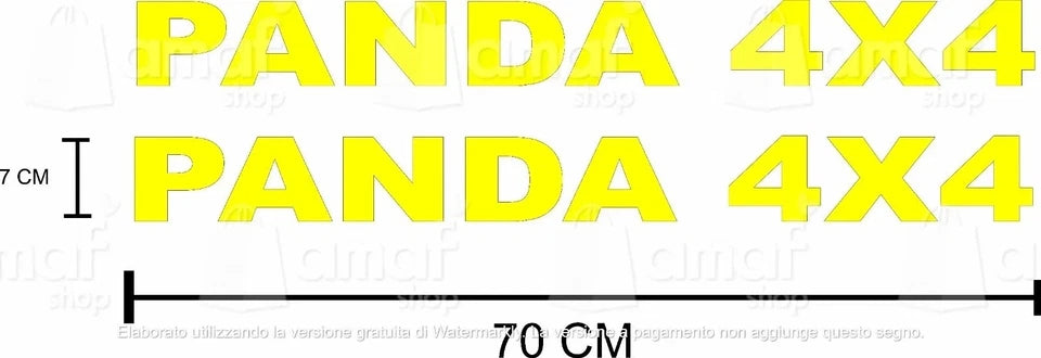 Coppia adesivi FIAT PANDA 4X4 Off Road Fuoristrada
