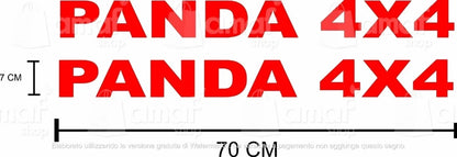Coppia adesivi FIAT PANDA 4X4 Off Road Fuoristrada