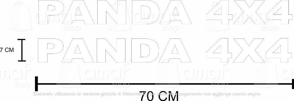 Coppia adesivi FIAT PANDA 4X4 Off Road Fuoristrada