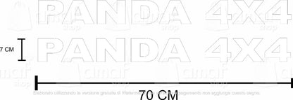 Coppia adesivi FIAT PANDA 4X4 Off Road Fuoristrada