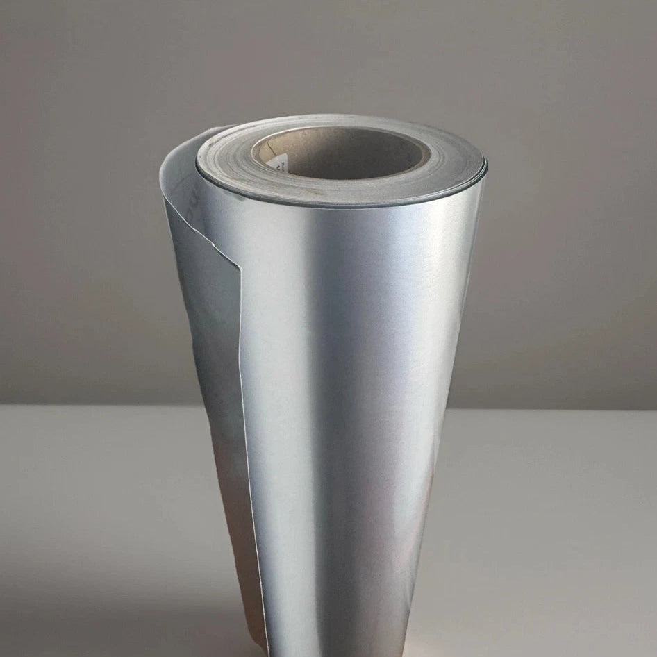 Pellicola adesiva Grigio metallizzato lucido cm 30 x 120 car wrapping auto moto