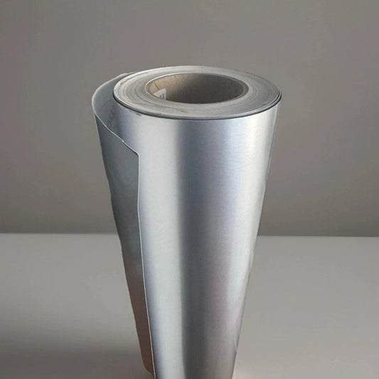 Pellicola adesiva Grigio metallizzato lucido cm 30 x 120 car wrapping auto moto