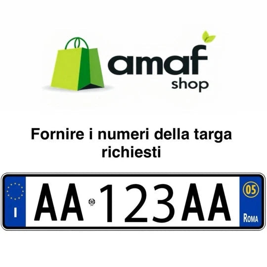 LETTERE E NUMERI ADESIVI PER TARGA AUTO POSTERIORE RESISTENTE ALL’ESTERNO