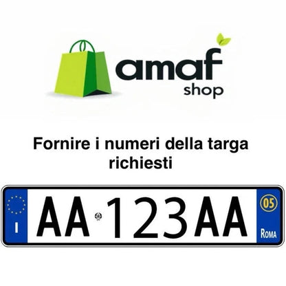LETTERE E NUMERI ADESIVI PER TARGA AUTO POSTERIORE RESISTENTE ALL’ESTERNO