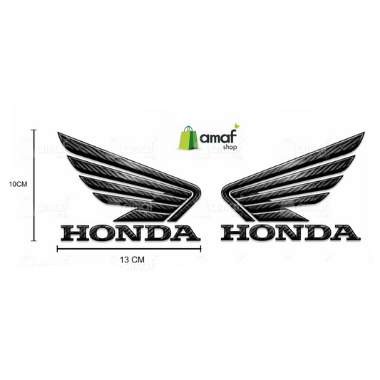 ADESIVI HONDA ALA VINILE PRESPAZIATO SERBATOIO MOTO EFFETTO CARBONIO